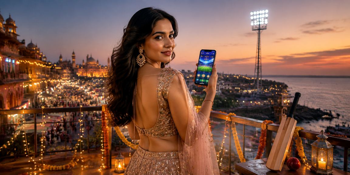 Indian cricket fan responsibly enjoying games with friends